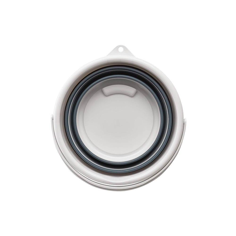 دلو قابل للطي 12 لتر بلاستيك حراري، رمادي فاتح وداكن من ميري دلو قابل للطي 12 لتر بلاستيك حراري، رمادي فاتح وداكن من ميري