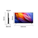 This is best for the image showing the measurements (3_bc860ad4-ac5c-4d37-a7b6-1fd7d6d0d8de.webp):Dimensions of the CHIQ 55-inch Smart QLED TV including width ($1225.6\text{ mm}$), height with stand ($765\text{ mm}$), and depth ($268.6\text{ mm}$).