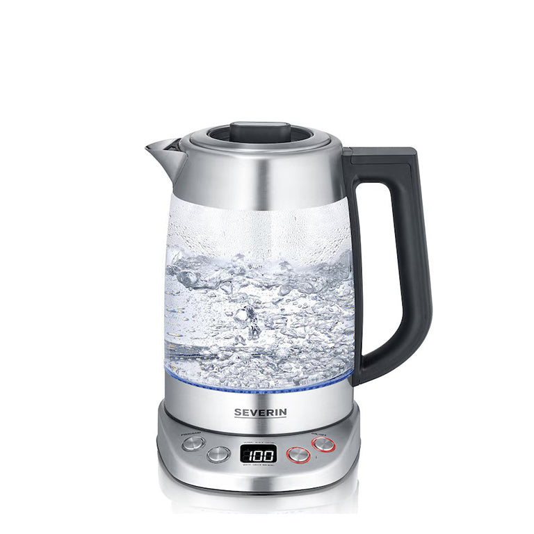 غلاية كهربائية زجاجية للمياه والشاي 1.7 لتر من Severin 3480 غلاية كهربائية زجاجية للمياه والشاي 1.7 لتر من Severin 3480