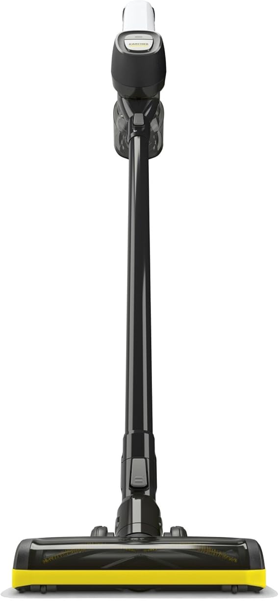 مكنسة عامودية لاسلكية تعمل لمدة 30 دقيقة مع كفة وقطعتين للشقوق لون أبيض من Karcher مكنسة عامودية لاسلكية تعمل لمدة 30 دقيقة مع كفة وقطعتين للشقوق لون أبيض من Karcher