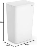 سلة مهملات سعتة 9 لتر لون أبيض من راين