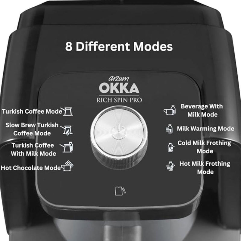 Arzum OKKA Spin Rich OK0026 Silver Turkish Coffee Machine