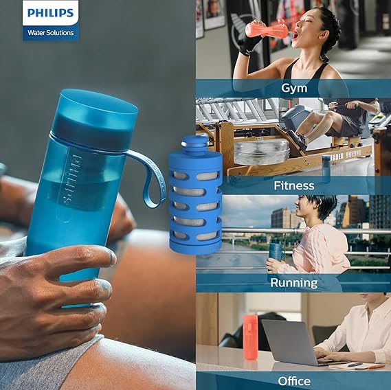 مطرة مياه مع فلتر كربوني من فيليبس Philips Water Bottle GoZero AWP2712BLR/24 مطرة مياه مع فلتر كربوني من فيليبس Philips Water Bottle GoZero AWP2712BLR/24