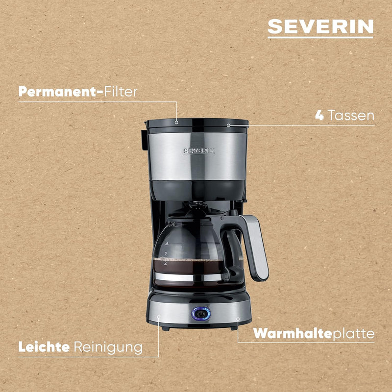 ماكينة صنع القهوة المفلترة المدمجة من سيفيرين