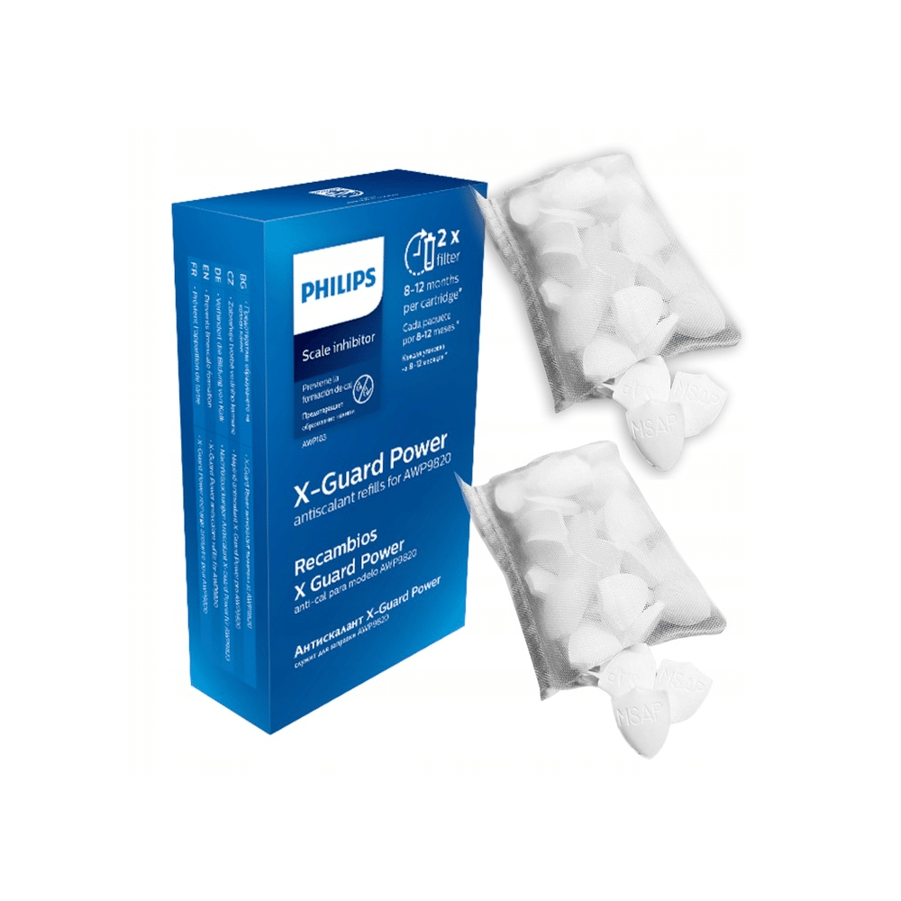 حشوات مزيل الترسبات الكلسية ثلاثي المراحل لحماية الأجهزة المنزلية من Philips AWP183/10 حشوات مزيل الترسبات الكلسية ثلاثي المراحل لحماية الأجهزة المنزلية من Philips AWP183/10