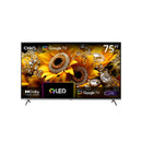 CHiQ 75-inch QLED Google TV U75QM10 with Dolby Vision Atmos, featuring a vibrant display.