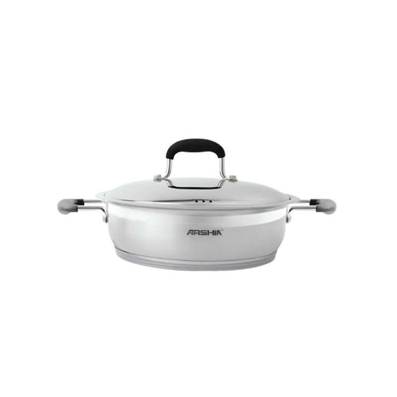 ARSHIA Stainless Steel Fry Pan 32 cm