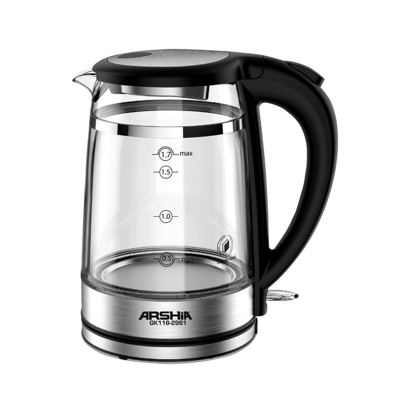 Arshia Premium Double Layered Glass Kettle 1.7L