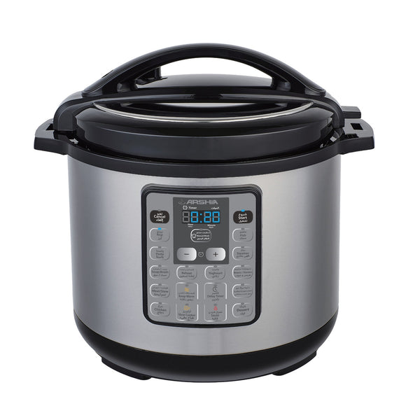 Arshia Stainless Steel Digital Pressure Cooker 12L Black