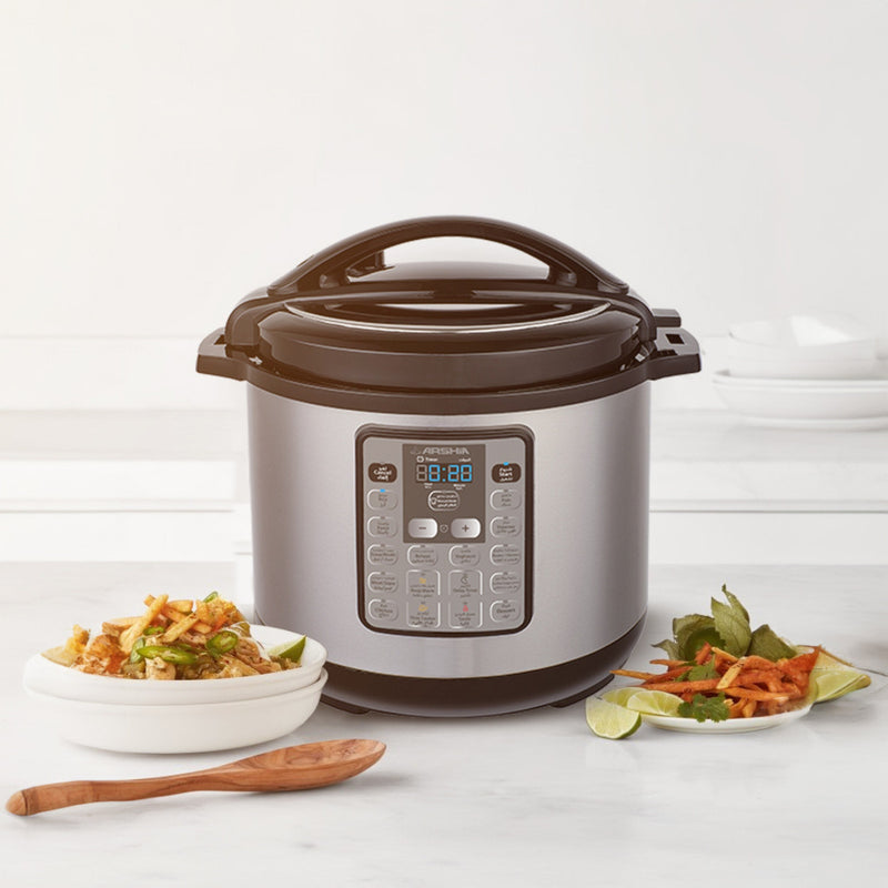 Arshia Stainless Steel Digital Pressure Cooker 12L Black