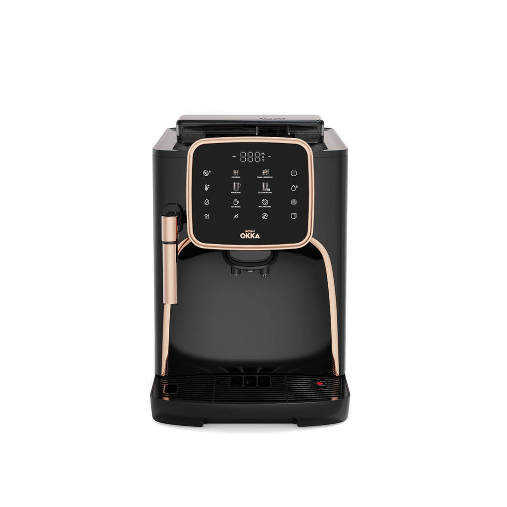 ماكينة صنع الإسبريسو الأوتوماتيكية بالكامل OK0030 Okka Espresso Pro - Chrome ماكينة صنع الإسبريسو الأوتوماتيكية بالكامل OK0030 Okka Espresso Pro - Chrome