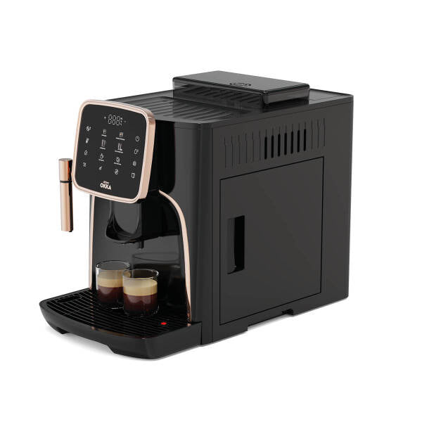 ماكينة صنع الإسبريسو الأوتوماتيكية بالكامل OK0030 Okka Espresso Pro - Chrome ماكينة صنع الإسبريسو الأوتوماتيكية بالكامل OK0030 Okka Espresso Pro - Chrome