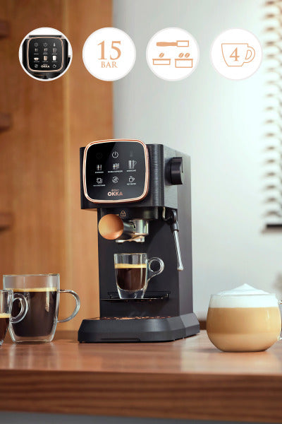 ماكينة صنع الإسبريسو OK0034 Okka Espresso Solo ماكينة صنع الإسبريسو OK0034 Okka Espresso Solo