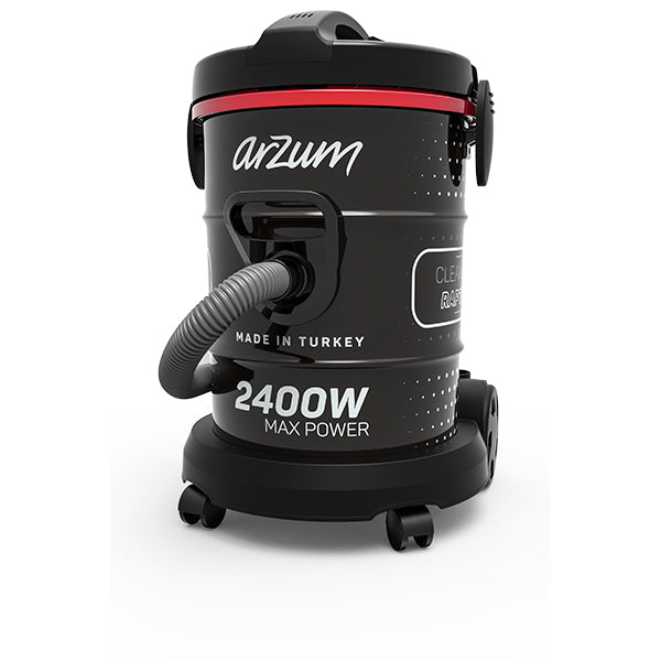 Arzum Drum Vacuum Cleaner 2400 Watts,Black, 21 liter, AR4106, 3 Years Full Warranty
