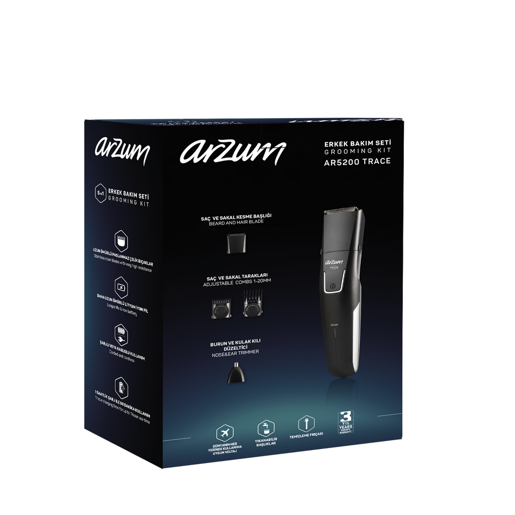 ماكنة الحلاقة 5 في 1 من ارزوم - AR5200 ماكنة الحلاقة 5 في 1 من ارزوم - AR5200