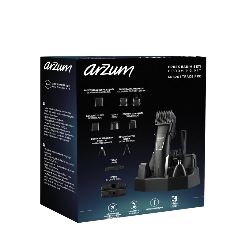 Arzum Trace Pro 9 in 1 Groomer Kit 9 in 1 - AR5201