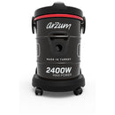Arzum Drum Vacuum Cleaner 2400 Watts,Black, 21 liter, AR4106, 3 Years Full Warranty